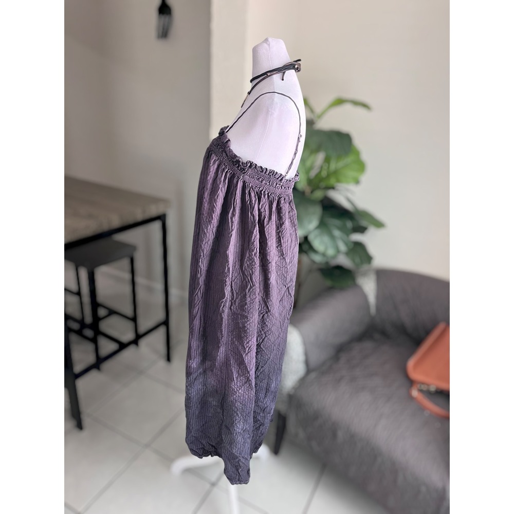H&M Crinkled Smocked Tie-Dye Midi Dress - Picture 2 of 6
